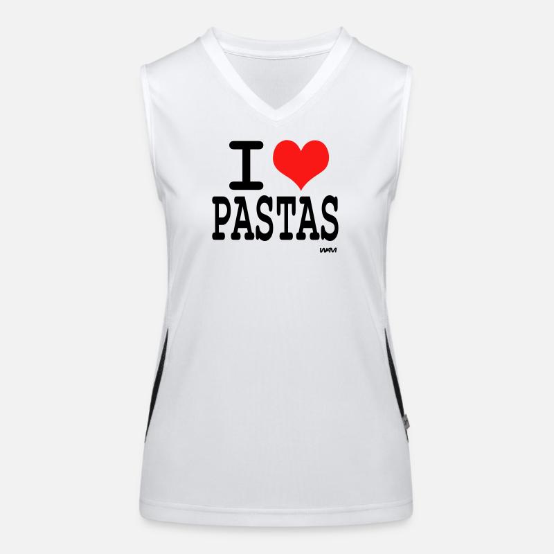 I love pastas - couleurs customisables Débardeur respirant contrasté Femme