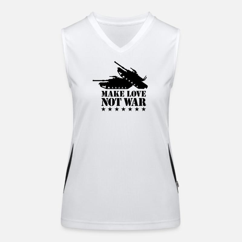 Make love not war 1clr Funktionelles Kontrast-Tank Top für Frauen