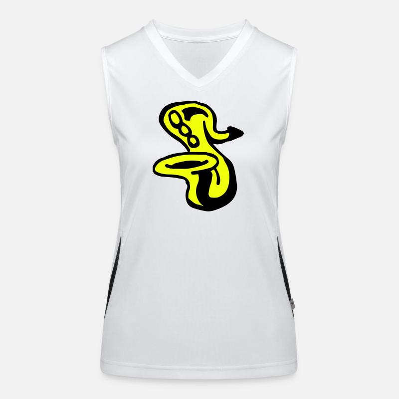 Saxophon Funktionelles Kontrast-Tank Top für Frauen