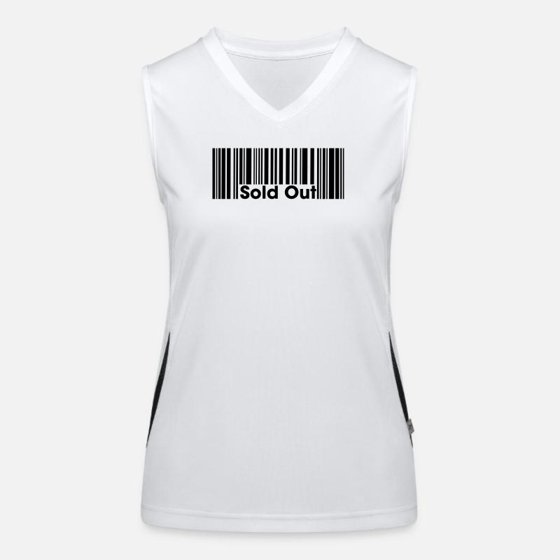 Sold Out – Ausverkauft Shop Code Barcode Shirt Funktionelles Kontrast-Tank Top für Frauen