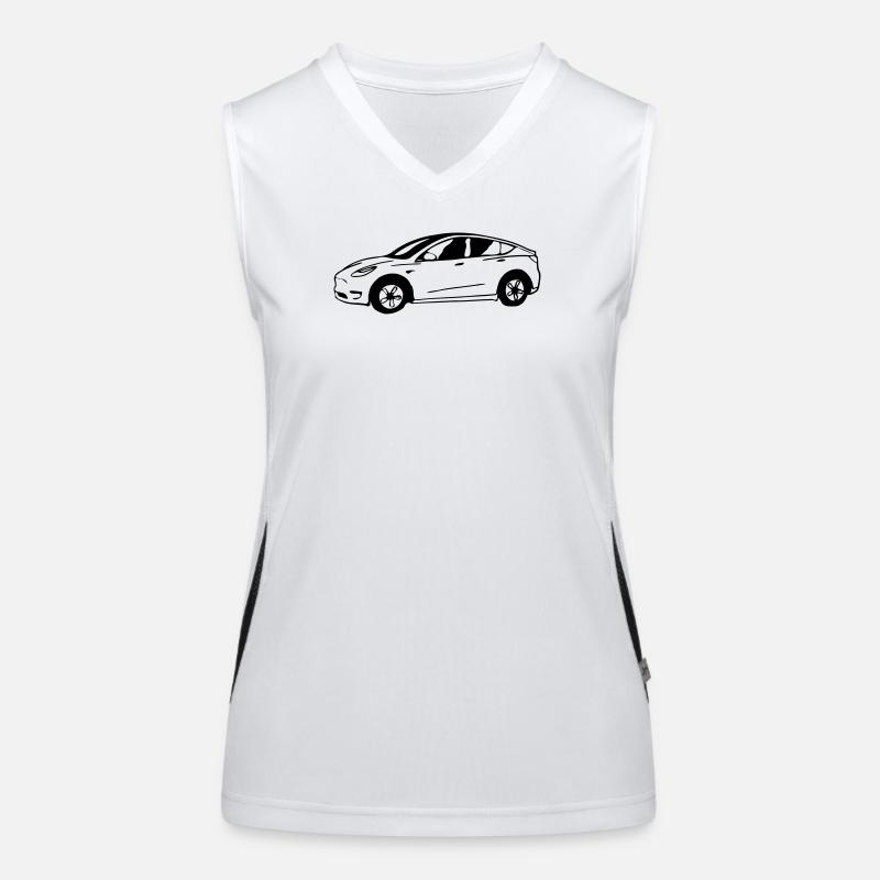 Model Y schematisch gezeichnet Funktionelles Kontrast-Tank Top für Frauen