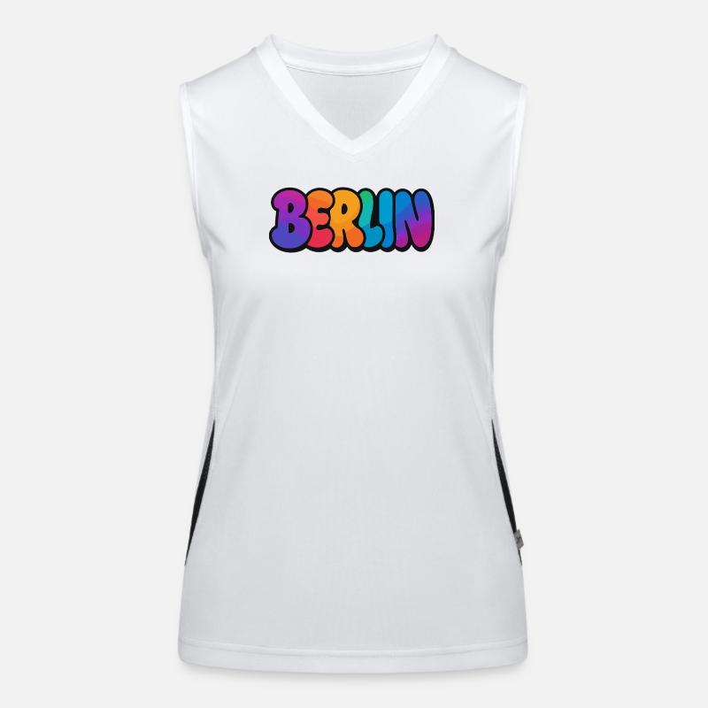 Berlin Graffiti Coloré Débardeur respirant contrasté Femme