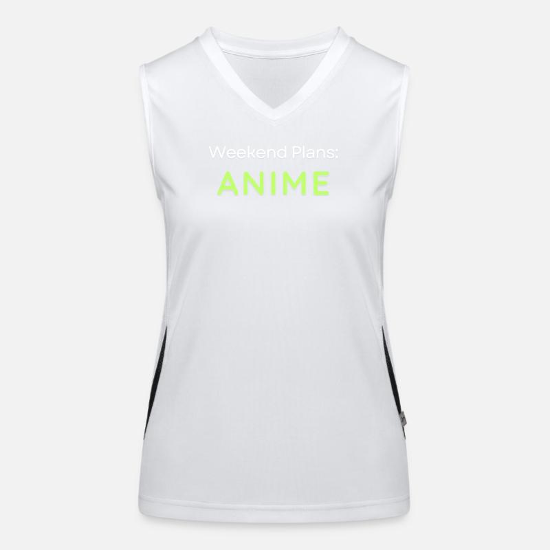 Anime Weekend Plans Conception graphique Débardeur respirant contrasté Femme