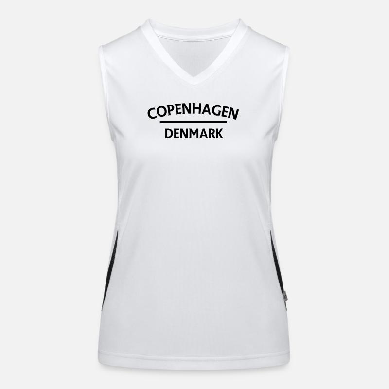 Copenhague – Danemark Textdesign Débardeur respirant contrasté Femme