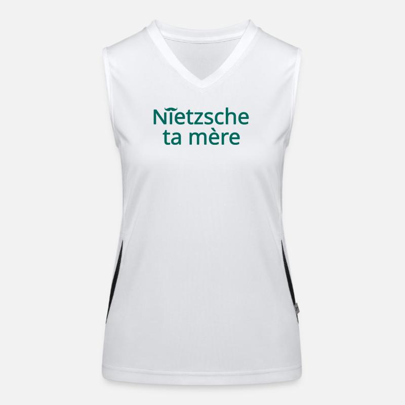 Nietzsche ta mère Vert Débardeur respirant contrasté Femme