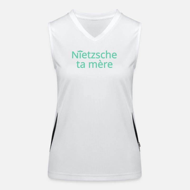 Nietzsche ta mère Vert Clair Débardeur respirant contrasté Femme