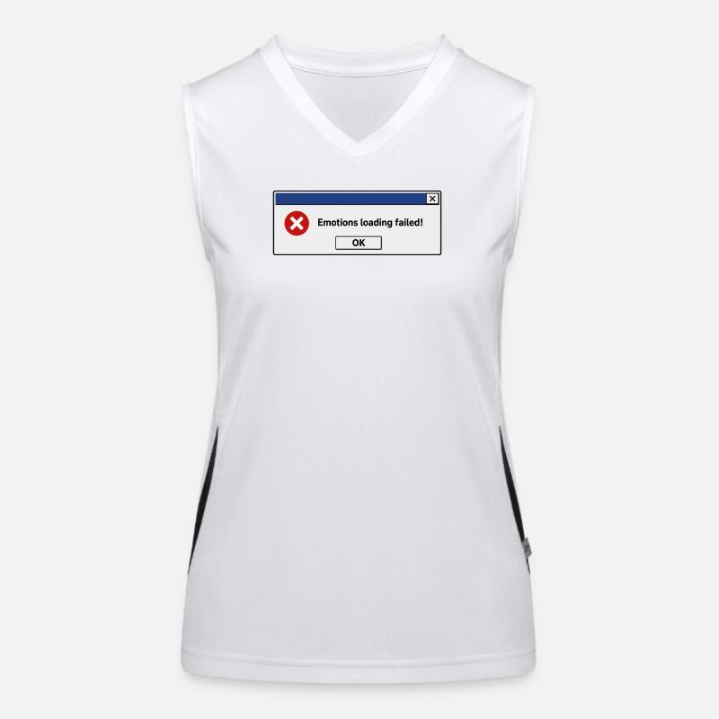 Emotions Loading Failed | Introvertierter Humor Funktionelles Kontrast-Tank Top für Frauen