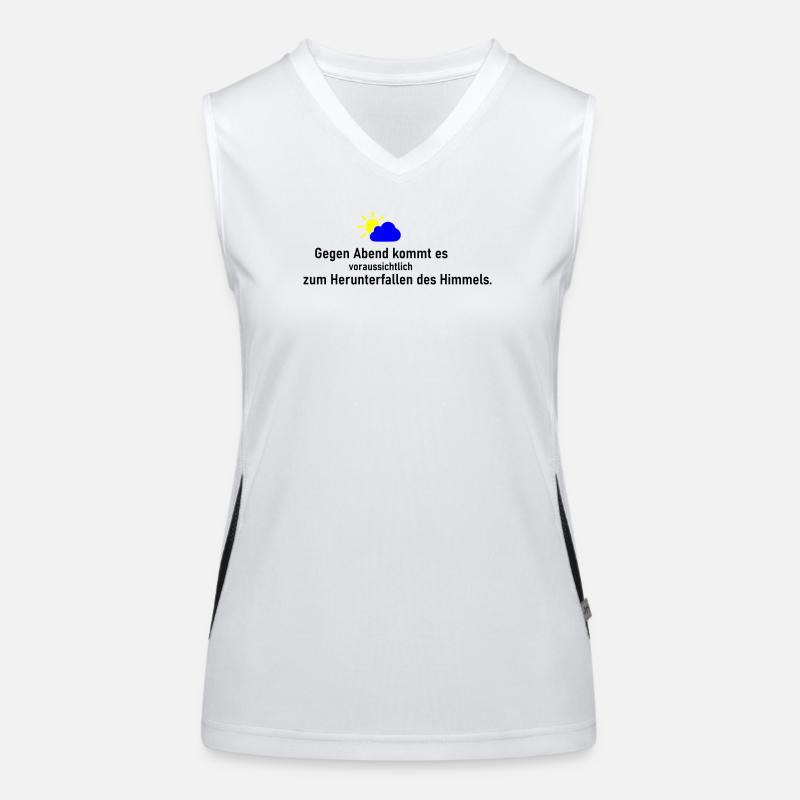 Himmel runter Funktionelles Kontrast-Tank Top für Frauen
