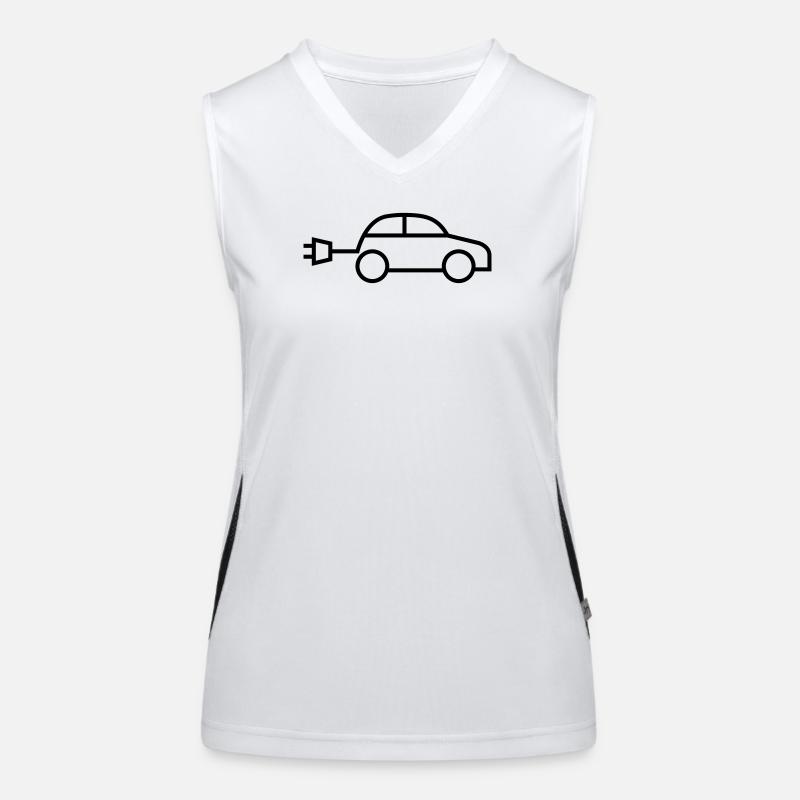 Elektroauto e-auto electric car Funktionelles Kontrast-Tank Top für Frauen