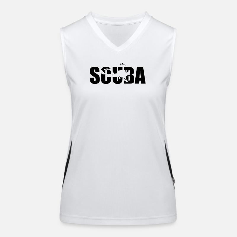 Conception de plongée pour les amateurs de plongée Débardeur respirant contrasté Femme