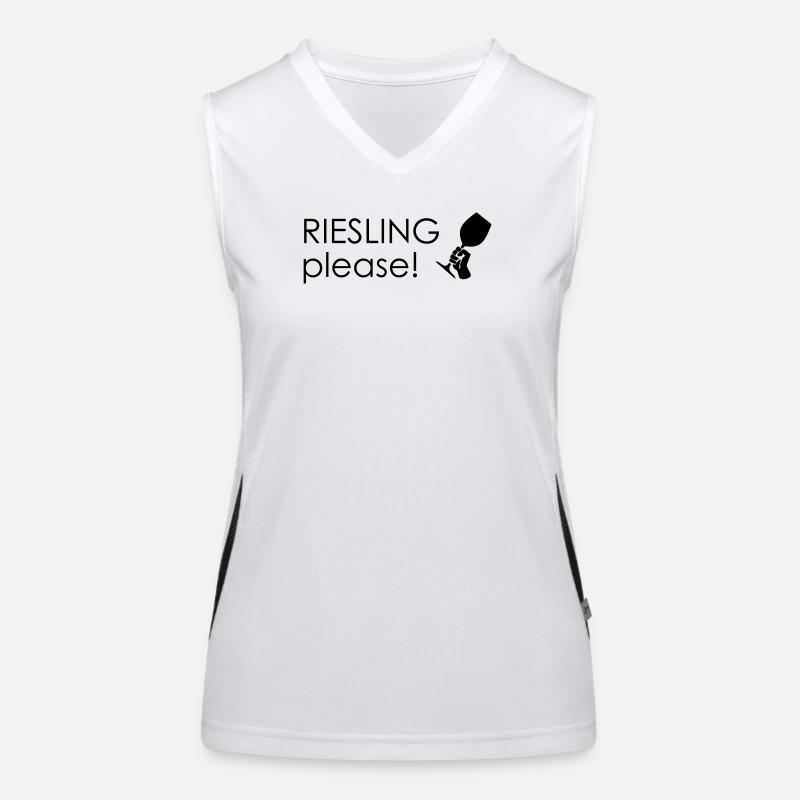 Riesling please! Funktionelles Kontrast-Tank Top für Frauen