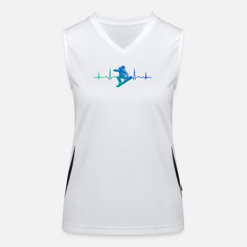 Conception compacte de snowboard pour snowboard Débardeur respirant contrasté Femme