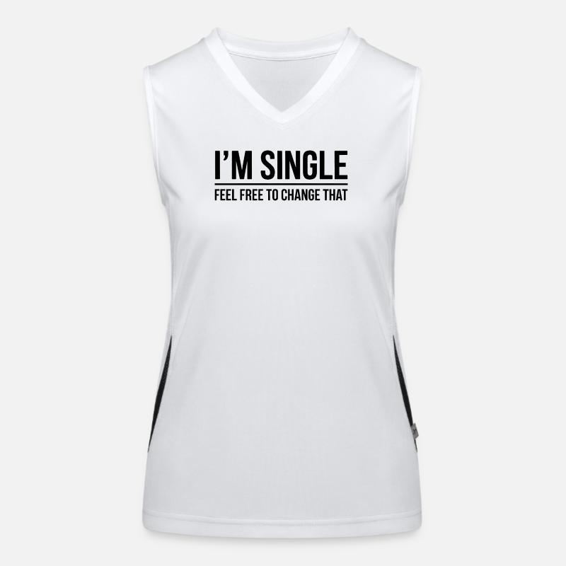 Single Sprüche Singles Lustiges Single Geschenk Funktionelles Kontrast-Tank Top für Frauen