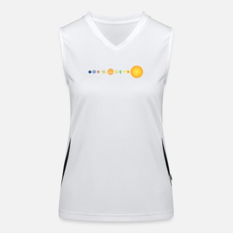 Solar System Planets Series Minimalist Women's Functional Contrast Tank Top