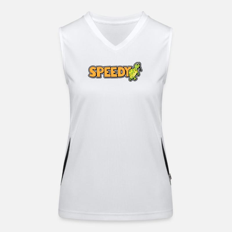 Speedy - Fast Turtle Women's Functional Contrast Tank Top