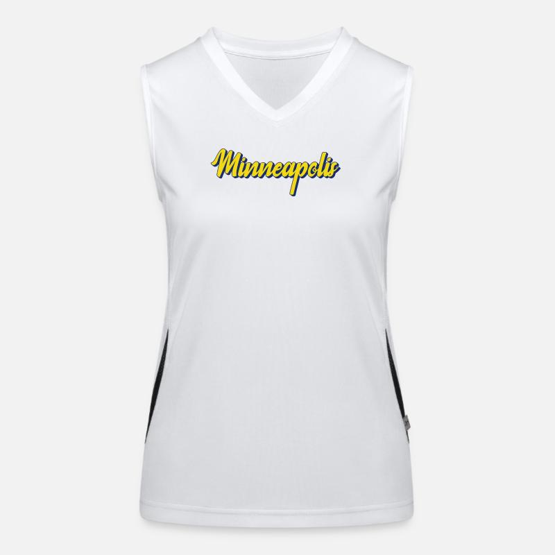 Minneapolis Script City Pride Funktionelles Kontrast-Tank Top für Frauen
