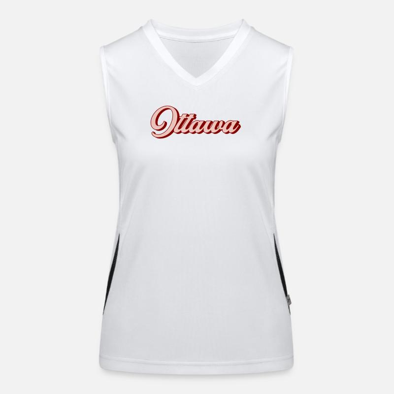 Ottawa Retro Script Women's Functional Contrast Tank Top