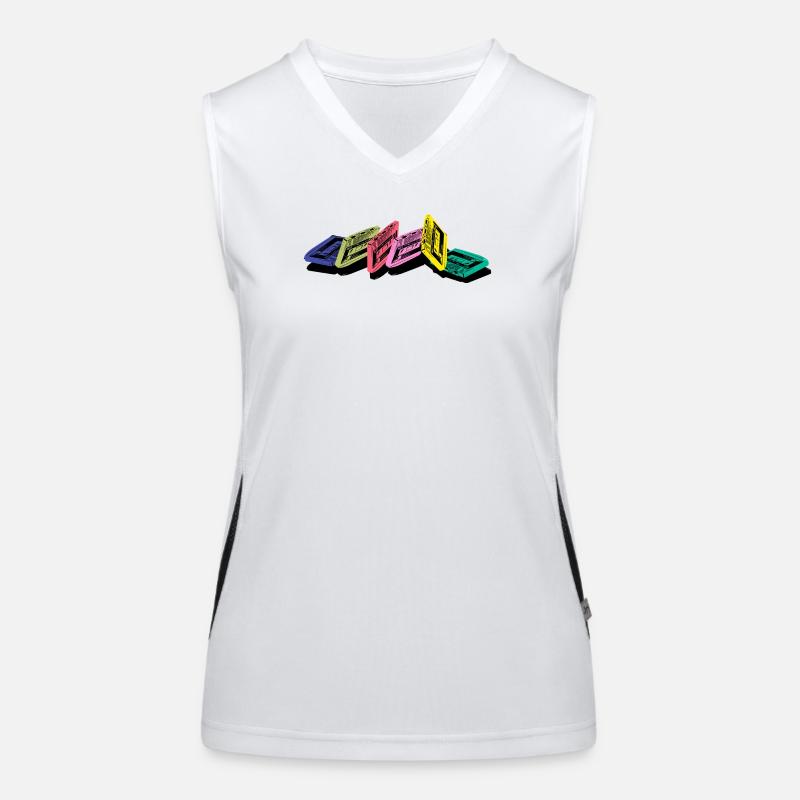 Kassette Funktionelles Kontrast-Tank Top für Frauen