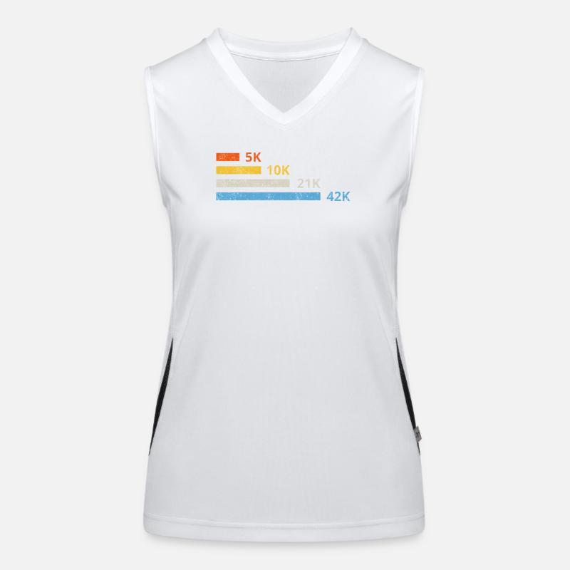 Running Distances II - 5K 10K 21K 42K Marathoner Women's Functional Contrast Tank Top