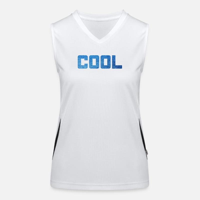Cool Jeans Pattern Party Stylish Statement Vibes Women's Functional Contrast Tank Top