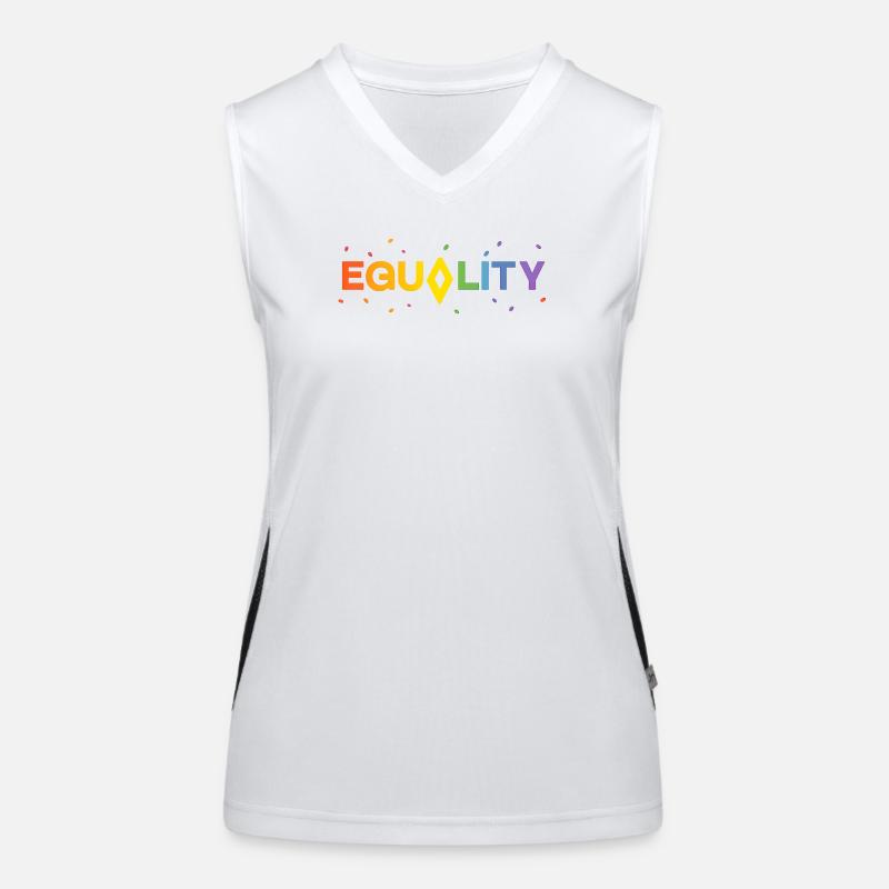 Égalité – Déclaration colorée pour la diversité et le respect Débardeur respirant contrasté Femme