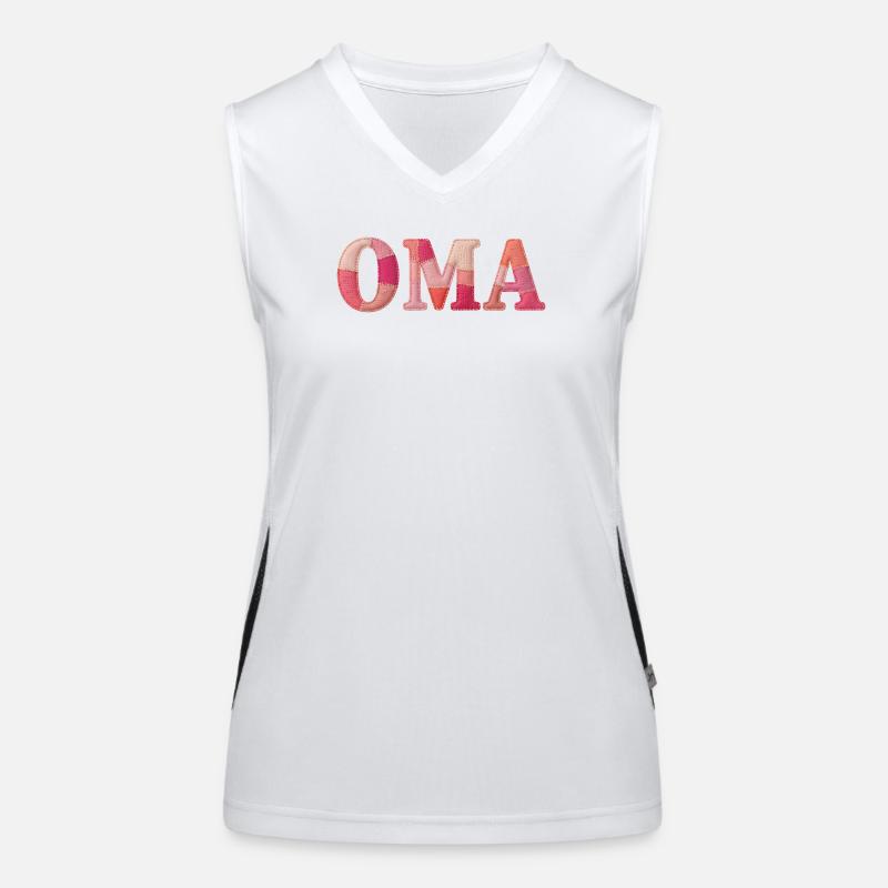OMA Cozy Patchwork Statement Gift Women's Functional Contrast Tank Top