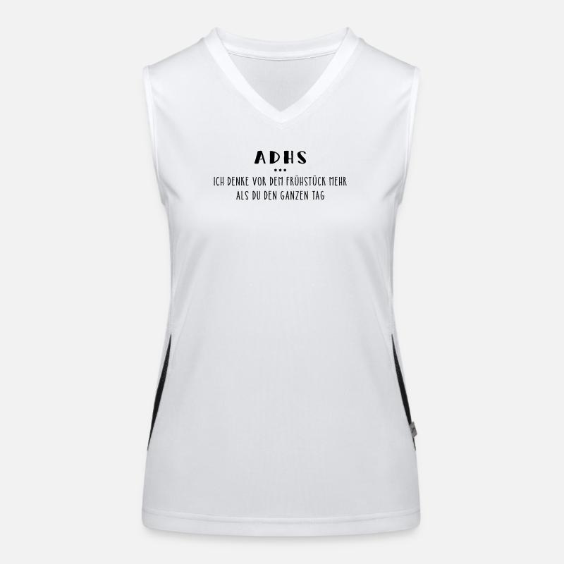 ADHS – Spruch Funktionelles Kontrast-Tank Top für Frauen