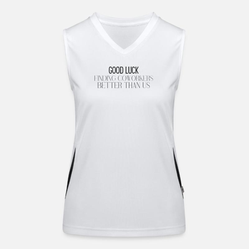 Humor Office - Finding Coworkers Better Than Us Women's Functional Contrast Tank Top