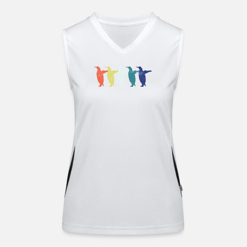Pinguin Pinguine Funktionelles Kontrast-Tank Top für Frauen