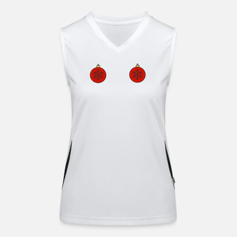 Weihnachtskugeln Funktionelles Kontrast-Tank Top für Frauen