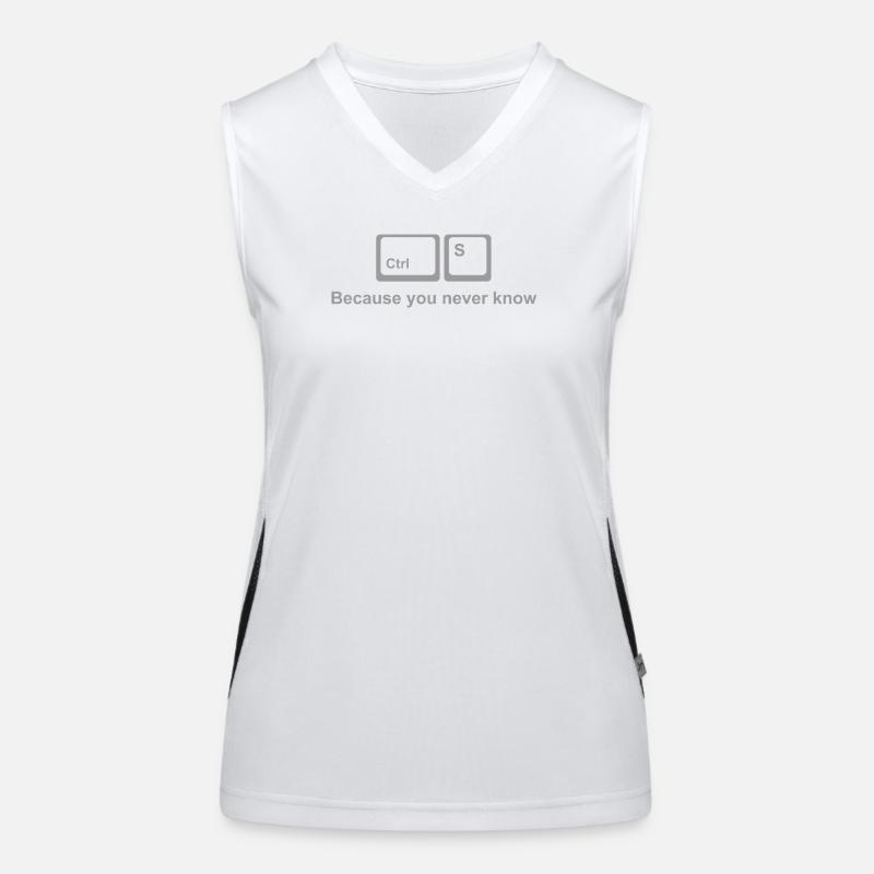 Ctrl S Shirt – Save It Nerd Humor for Developers Women's Functional Contrast Tank Top
