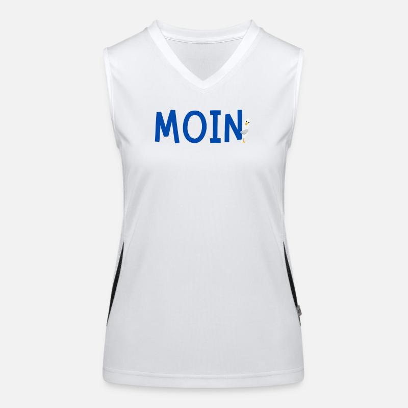 Hello - Women's Functional Contrast Tank Top - white/black