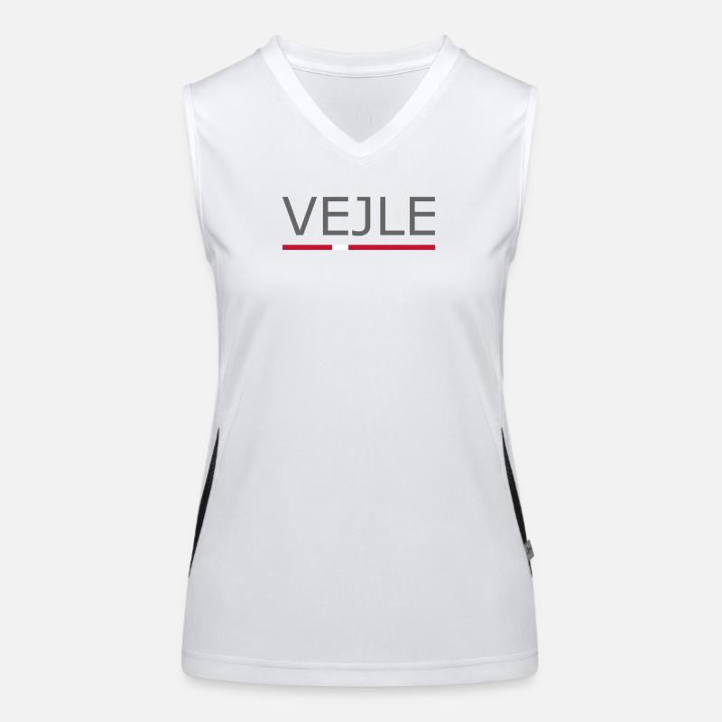 Vejle - Drapeau du Danemark - Dänemark Débardeur respirant contrasté Femme