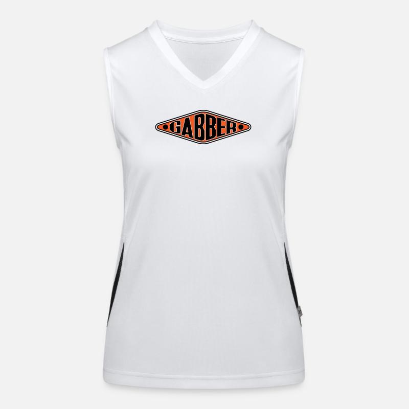 Gabber Shirt - Vibrations Techno Rave Hardcore Débardeur respirant contrasté Femme