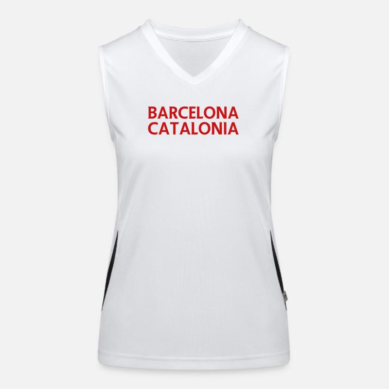 Barcelona – Katalonien Lyrisches Design Funktionelles Kontrast-Tank Top für Frauen