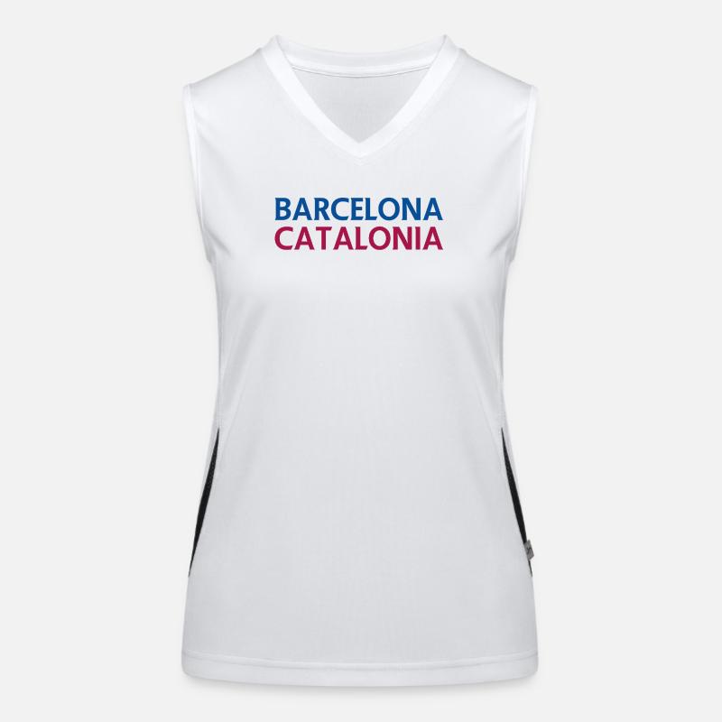 Barcelona – Katalonien Lyrisches Design Funktionelles Kontrast-Tank Top für Frauen