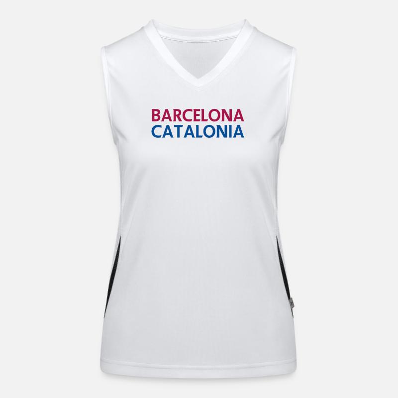 Barcelona – Katalonien Lyrisches Design Funktionelles Kontrast-Tank Top für Frauen