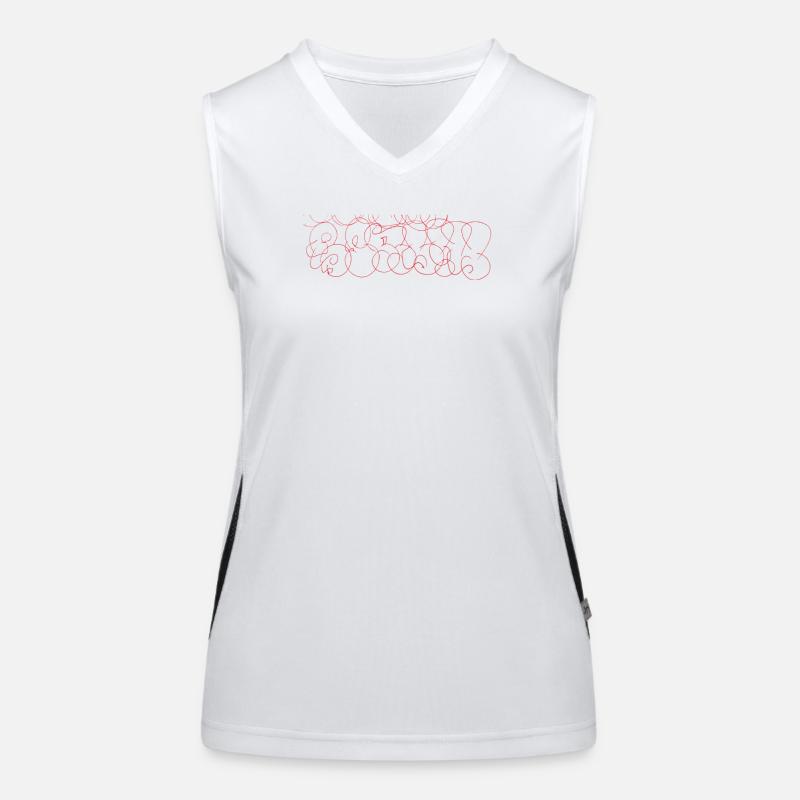 Abstrakte Scribble-Art Berlin Souvenir Funktionelles Kontrast-Tank Top für Frauen