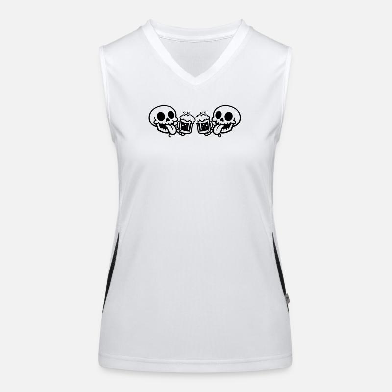 Skelett Team Bier Funktionelles Kontrast-Tank Top für Frauen