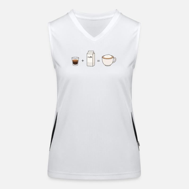 Cappuccino Formula Coffee Lover Design Women's Functional Contrast Tank Top