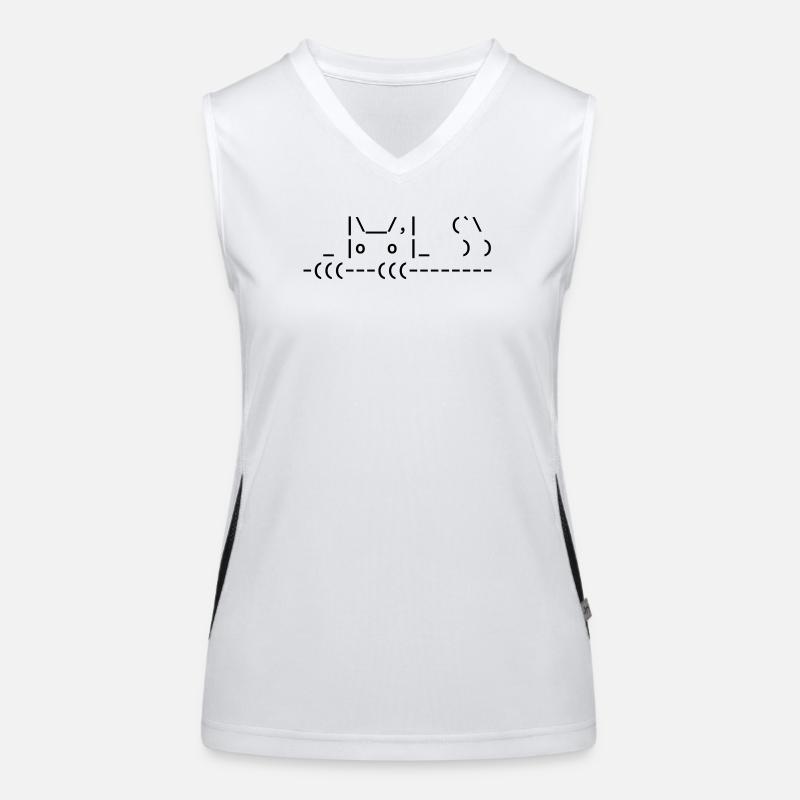 chat ascii mignon - chat ascii mignon Débardeur respirant contrasté Femme