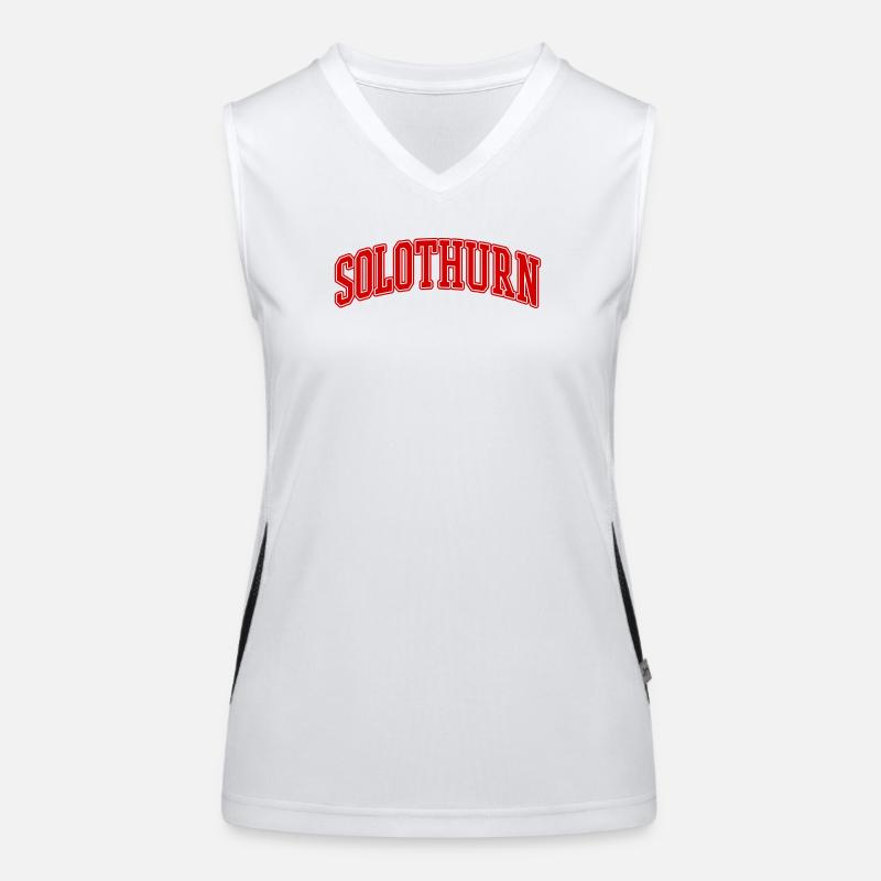 SLOTHURN Hochschulbogen Schriftzug Funktionelles Kontrast-Tank Top für Frauen