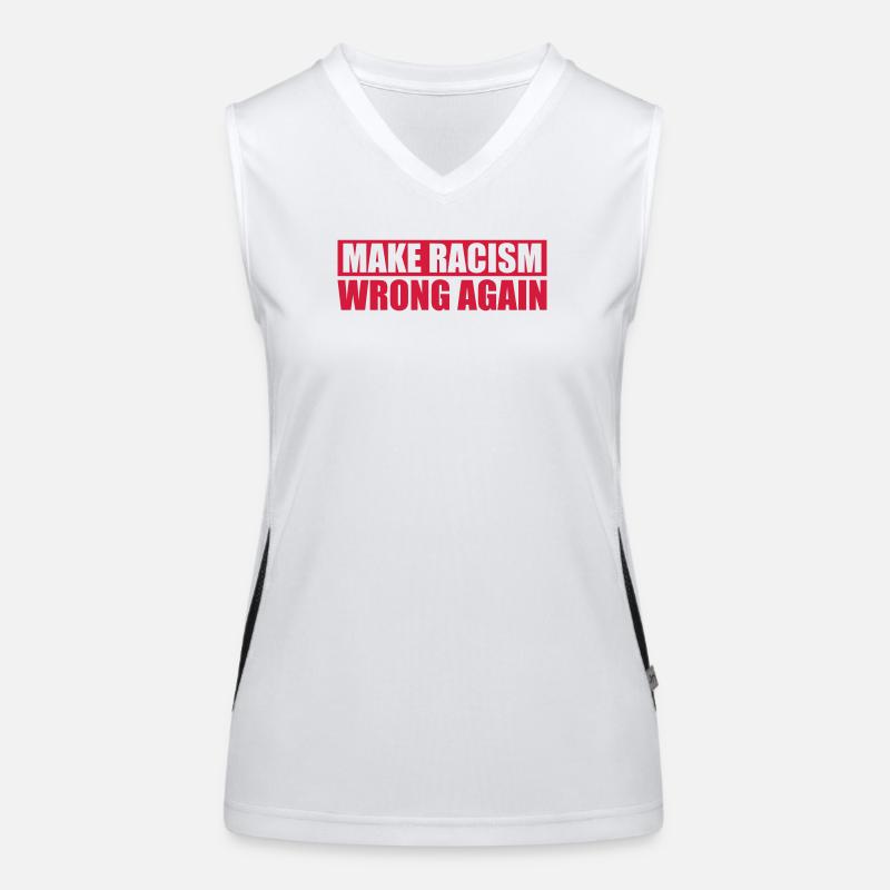make racism wrong again Funktionelles Kontrast-Tank Top für Frauen