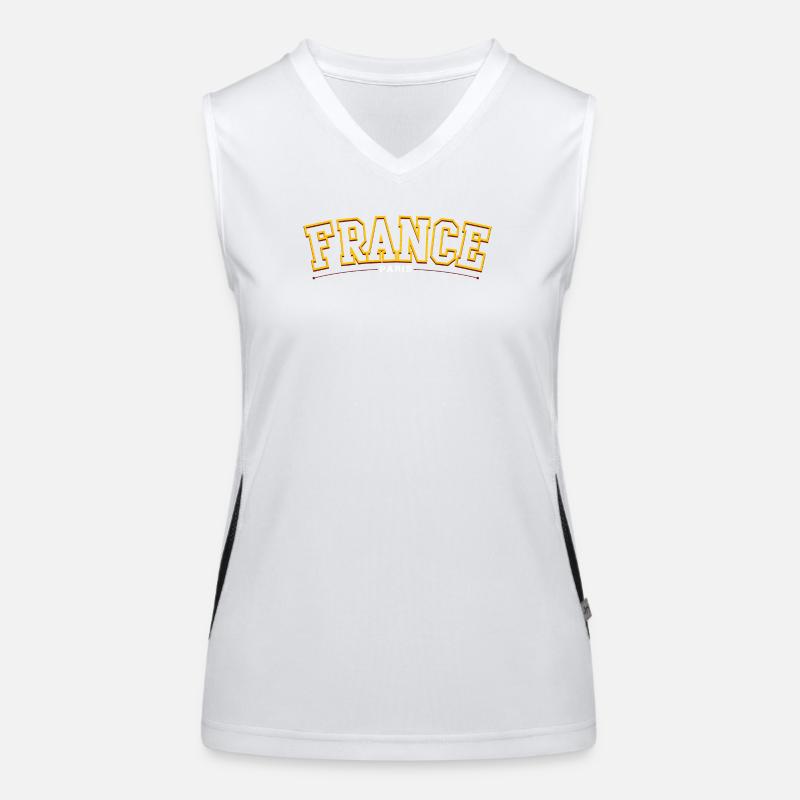 Frankreich Paris Mutiges Retro-Logo Funktionelles Kontrast-Tank Top für Frauen