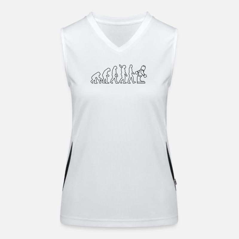 Klemmbaustein Evolution Menschheit Noppenbaustein Funktionelles Kontrast-Tank Top für Frauen