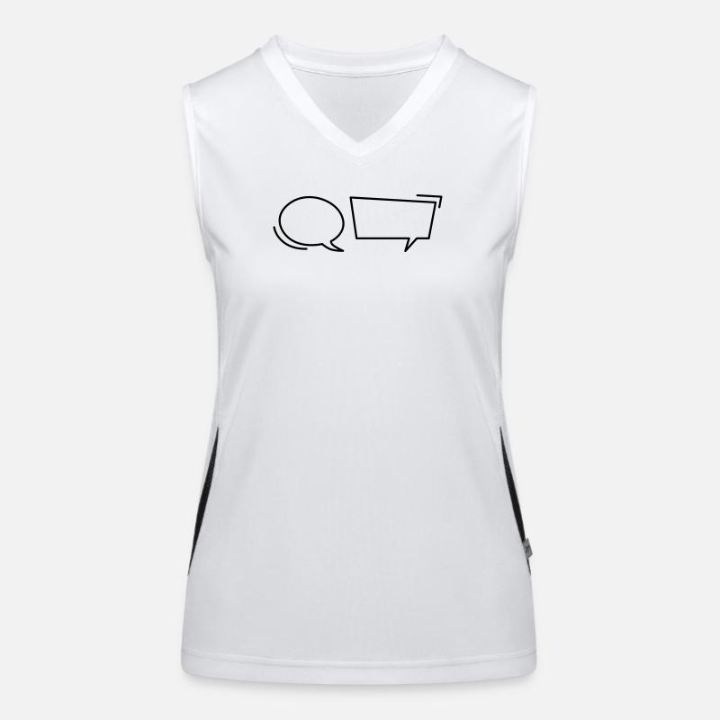 Comic Sprechblasen Funktionelles Kontrast-Tank Top für Frauen