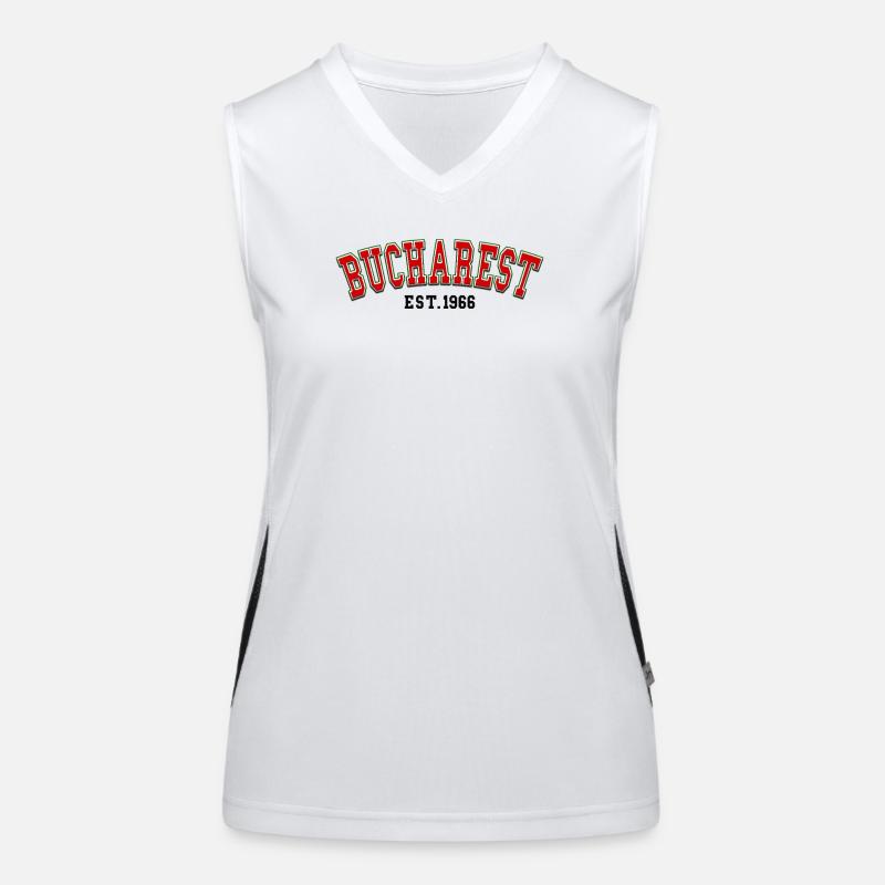 Bukarest Est. 1966 Funktionelles Kontrast-Tank Top für Frauen