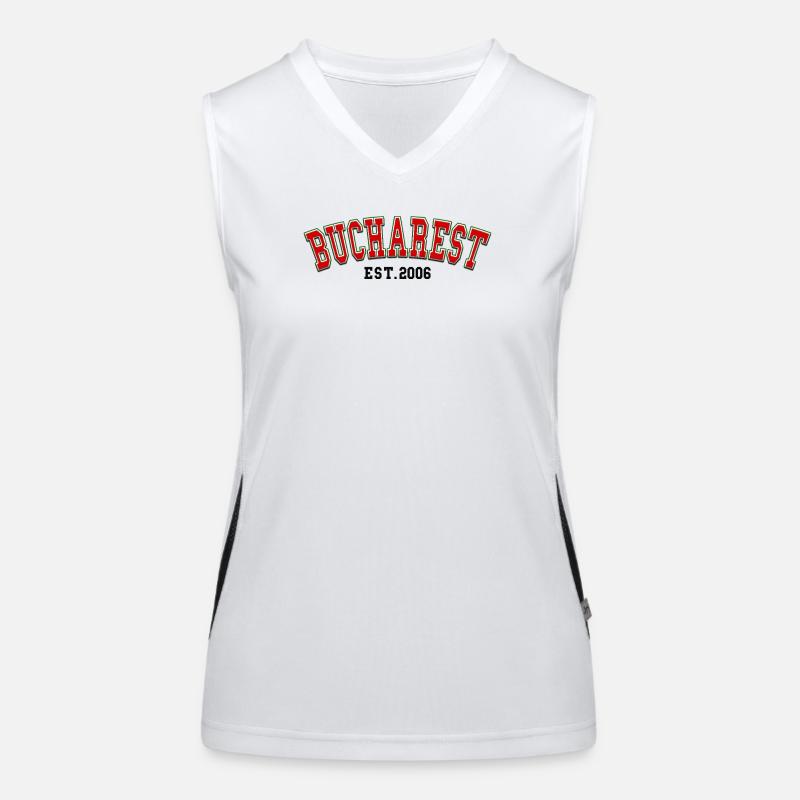 Bukarest, Est. 2006 Funktionelles Kontrast-Tank Top für Frauen