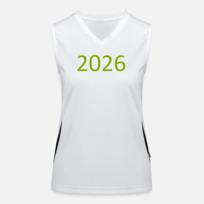 2026 grün Geburtstag Jubiläum Vorlage gestalten  Funktionelles Kontrast-Tank Top für Frauen