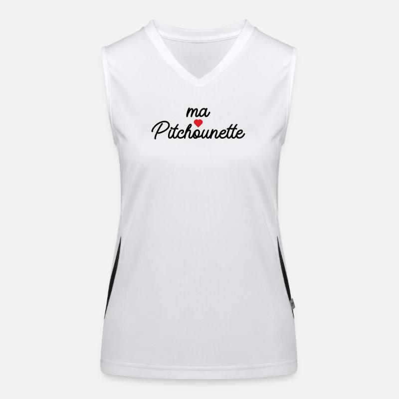 Ma Pitchounette Cœur Doux Script Funktionelles Kontrast-Tank Top für Frauen